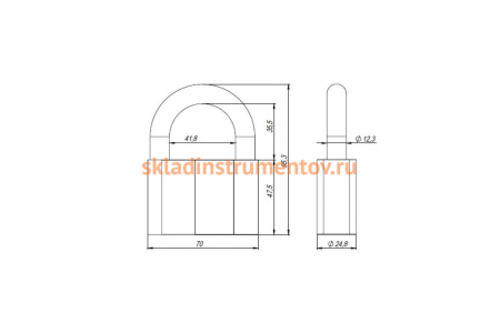 Навесной замок AJAX PD-40-80, фин. 3 кл., коробка 42573