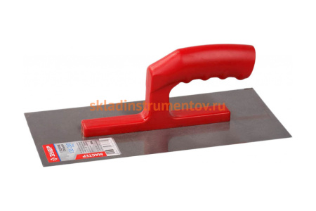 Стальная гладилка Зубр с пластмассовой ручкой 130х280 мм 08042