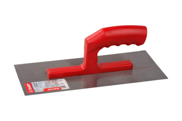 Стальная гладилка Зубр с пластмассовой ручкой 130х280 мм 08042