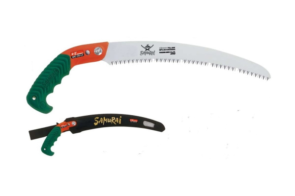 Пила самоочищающаяся изогнутое полотно в чехле, с поясным креплением SAMURAI GKC-300-LH