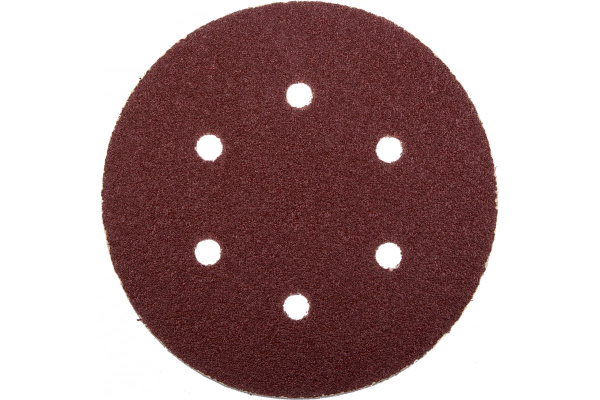 Круг шлифовальный СТАНДАРТ (5 шт; 150 мм; 6 отв; Р180) Зубр 35350-150-180