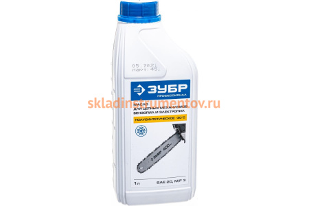 Масло "ПРЕМИУМ" для пильных механизмов, полусинтетическое, -30°С, 1 л Зубр ЗМПМ