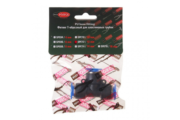 Фитинг T-образный 12 мм для пластиковых трубок ROCKFORCE RF-SPE12