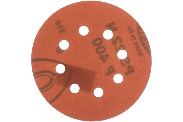Круг шлифовальный на липучке для обработки древесины и металла (125 мм; Р400; 8 отверстий) KLINGSPOR 104778