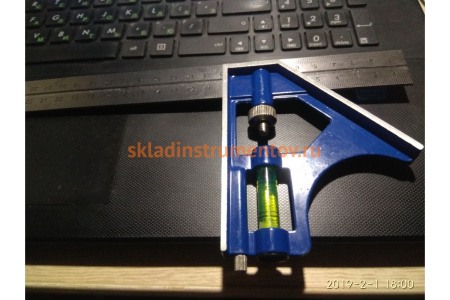 Угольник с уровнем 300мм, нерж.сталь КОБАЛЬТ 243-479