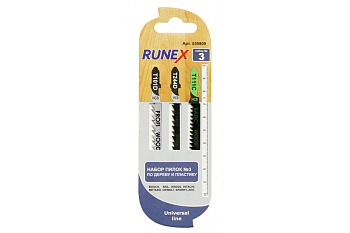 Набор пилок по дереву и пластику (3 шт.; T101D/T111C/T244D) Runex 555809