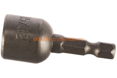 Головка-вставка магнитная 6-гранная (12 мм; 45 мм; 1/4") для шуруповерта ЭВРИКА ER-90507C