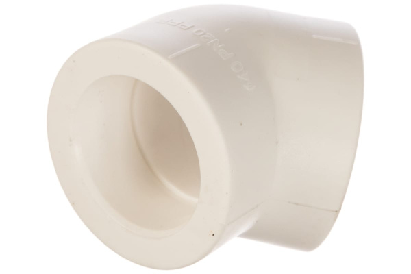 Уголок Энкор PPRC ф 40мм угол 45 белый 45353