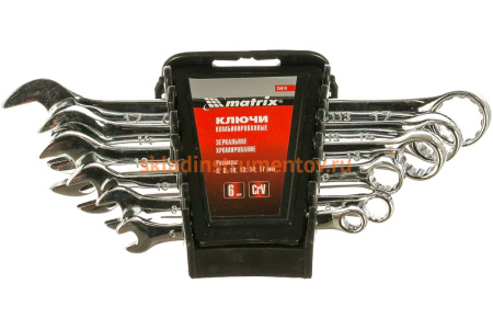 Набор комбинированных ключей 6-17мм 6шт MATRIX 15414