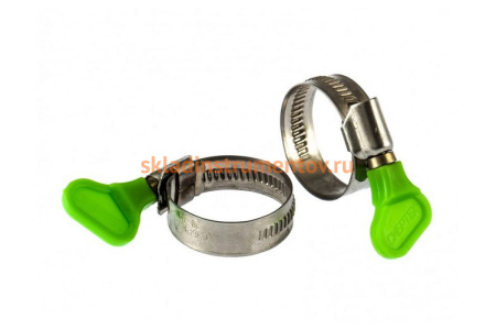 Металлические, червячные хомуты СИБРТЕХ 20-35мм, ширина 12мм, W4, с ключом, 2шт 476523