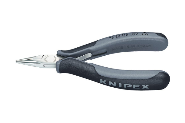 Антистатические захватные плоскогубцы для электроники KNIPEX KN-3522115ESDSB