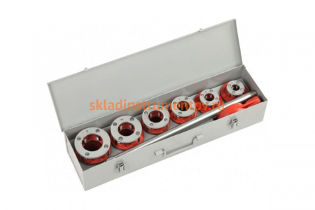 Ручной резьбонарезной клупп 12R, 1/2"-2" в стальном кейсе REKON 026102