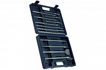 Набор буров по бетону в кейсе (2 режущие кромки, 13 предметов) Hardax 36-7-213