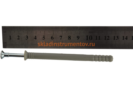 Дюбель-гвоздь полипропиленовый с потайным бортиком 2 шт. (8х100 мм; ТФ6) Зубр 4-301346-08-100