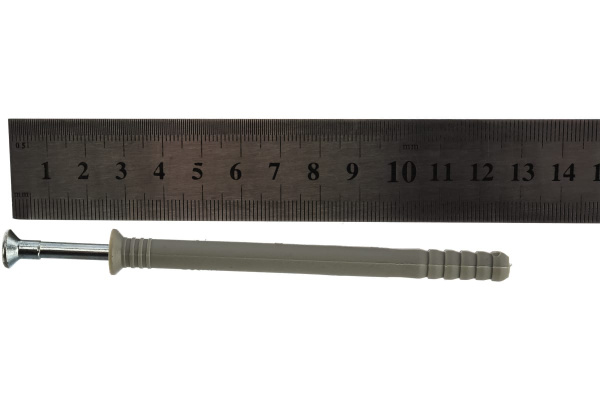 Дюбель-гвоздь полипропиленовый с потайным бортиком 2 шт. (8х100 мм; ТФ6) Зубр 4-301346-08-100