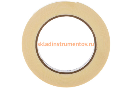 Клейкая двухсторонняя монтажная лента РемоКолор белая основа 12мм х 5м 49-6-012
