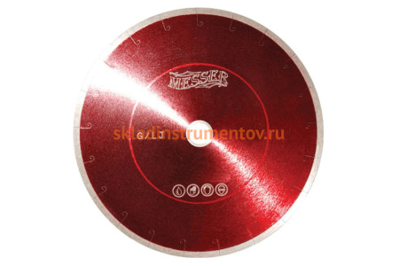 Диск алмазный сплошная кромка с микропазом G/L J-slot по граниту 200D-1.6T-7.5W-22.2/25.4 MESSER 01-24-200