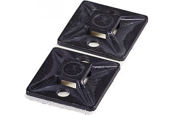 Самоклеющаяся площадка Haupa черная до 4.8 мм 28x28 мм клейкая основа 3M 100 шт. 262163