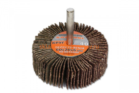 Круг лепестковый по металлу для дрели 60x20x6, P40 SANTOOL 060302-001-040
