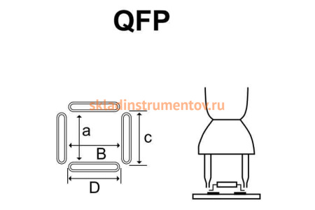 Насадка QFP (10х10 мм) для паяльной станции SS-989B ProsKit 9SS-900-B 00271477 Насадка QFP (10х10 мм) для паяльной станции SS-989B ProsKit 9SS-900-B 00271477