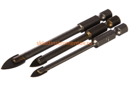 Набор сверл по стеклу и керамике 5, 6, 8 мм РемоКолор 35-4-120