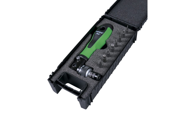 Набор: отверка с трещеточным механизмом со сменными наконечниками HAUPA "Flex Box" 9 шт. 104030