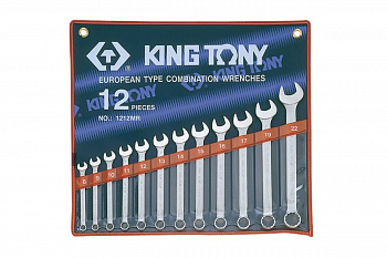Набор комбинированных ключей KING TONY 8-22 мм 12 предметов 1212MR