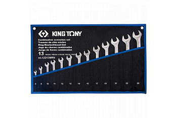 Набор комбинированных ключей KING TONY 6-24 мм, чехол из теторона, 13 предметов 12D13MRN
