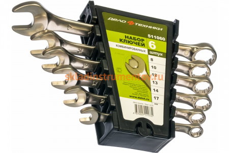 Набор комбинированных ключей 6 шт на холдере ДТ/20 Дело Техники 511060
