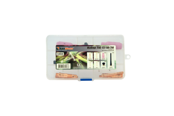 Набор комплектующих 10 предметов для TIG17/18/26 FOXWELD 3494