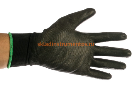 Перчатки с полиуретановым покрытием HAUPA размер 10, черные, 10 пар 120300/10-10