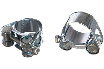 Металлические хомуты СИБРТЕХ, силовые, 23-25мм, ширина 18мм, шарнирный, W1, 2шт 47508