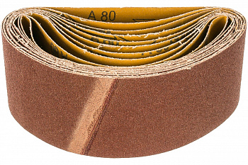 Лента шлифовальная (10 шт; 75х457 мм; P80) ПРАКТИКА 032-881
