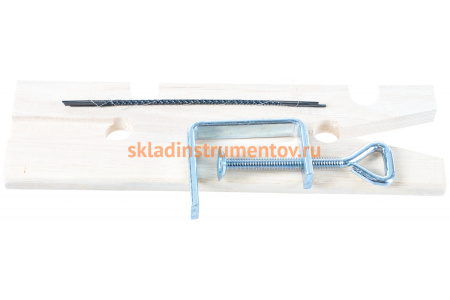 Набор Зубр Мастер для выпиливания лобзик ручной полотна по дереву струбцина затяжной ключ направляющий упор 10 предметов 15310-H10