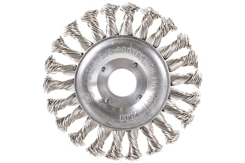 Щетка цилиндрическая со жгутовой нержавеющей проволокой Эксперт 567 (125 мм; 22.2 мм) Профоснастка 20806007