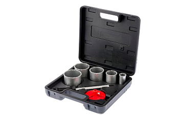 Набор коронок по керамической плитке (33-83 мм) + напильник MATRIX 72842