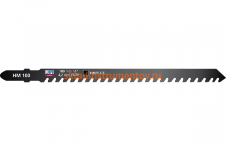 Пилка по стеклопластику и газобетону HM 100 Т141НМ (1 шт; 100х7.8х1.9 мм; 75 мм; 6 TPI; HM) WILPU 289000001