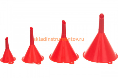 Набор пластиковых воронок VOREL 52, 76, 100, 120 мм 83005
