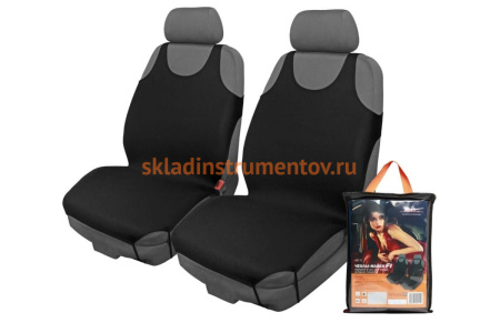 Чехлы-майки (передние, 2 штуки, черный цвет, полиэстер) Airline ASC-F1