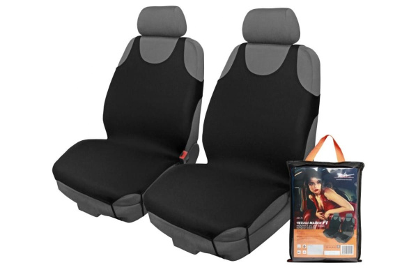 Чехлы-майки (передние, 2 штуки, черный цвет, полиэстер) Airline ASC-F1