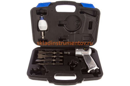 Пневмомолоток с набором зубил ЭВРИКА 9 предметов ER-83501K