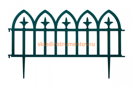 Декоративный забор (зеленый, 5 секций) Центроинструмент 1280