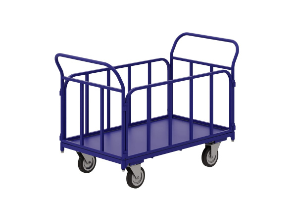 Тележка RUSKLAD платформенная с трубчатыми бортами ТБ 2 (600x900) d125мм Тележка RUSKLAD платформенная с трубчатыми бортами ТБ 2 (600x900) d125мм