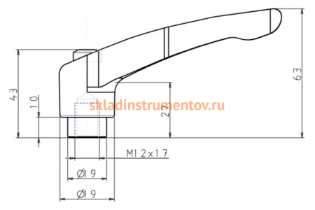 Зажимной рычаг KIPP K0122.4121