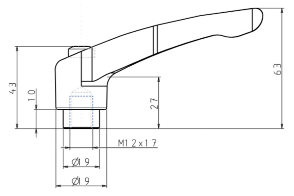 Зажимной рычаг KIPP K0122.4121
