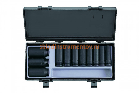 Набор ударных шестигранных головок 1/2", L=85 мм, 11 шт. FORCE 4119