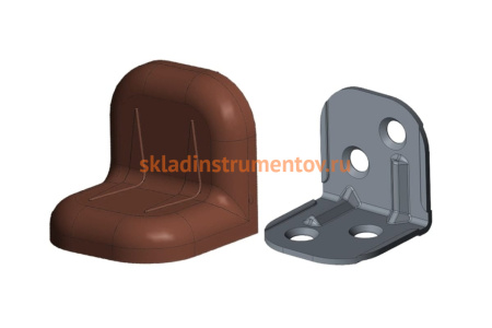 Уголок с заглушкой MFK-TORG 24х24х25х1.2 вишня 10 24 24 10