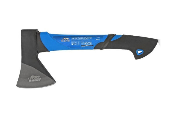 Плотницкий топор Барс 600гр двухкомпонентная обрезиненная рукоятка 21410