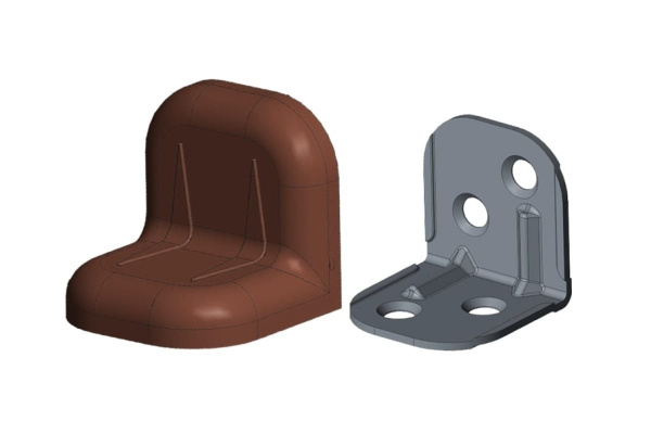 Уголок с заглушкой MFK-TORG 24х24х25х1.2 вишня 10 24 24 10