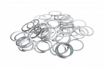 Набор алюминиевых шайб JTC размер: толщина 2.0, внутр. д. 24.4, наружн. д. 30.0 50 шт. 2018C